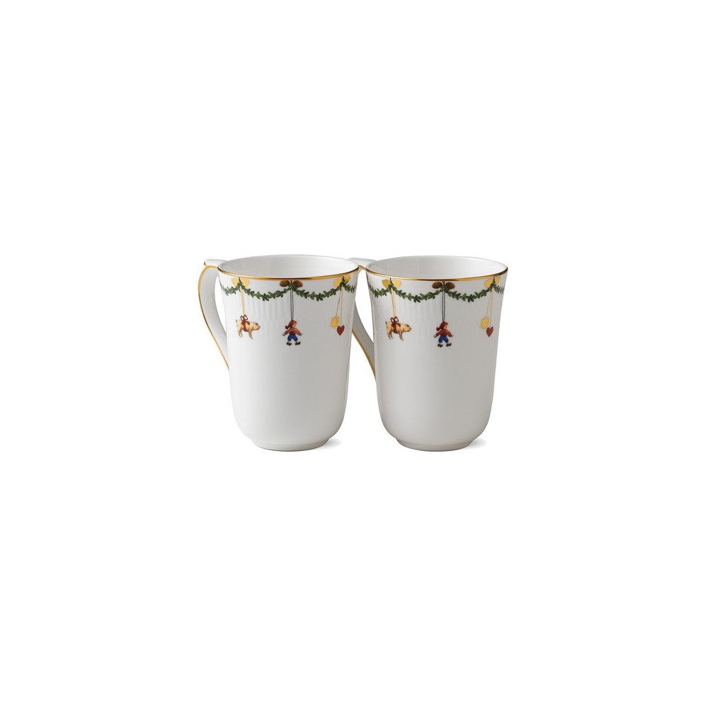 Set 2 Tazze Star Fluted Christmas 36 cl [cee6a8c5]