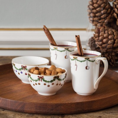 Set 2 Tazze Star Fluted Christmas 36 cl [17c0ebc8]