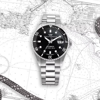 Orologio Caribe Diving  42mm Auto Black [c7711658]