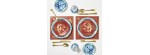 Set 2 Sottopiatti quadrati Oriente Italiano Rubrum [1a0997fb]
