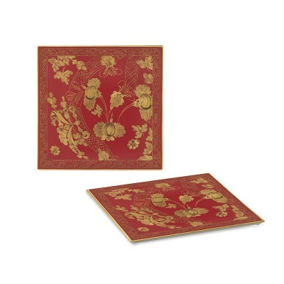 Set 2 Sottopiatti quadrati Oriente Italiano Rubrum [ad1456ff]