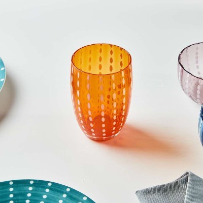 Bicchiere acqua Perle Arancio [eb77c5fd]