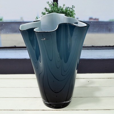 Vaso Wave Opale Blu 30 cm [e2fb6bff]