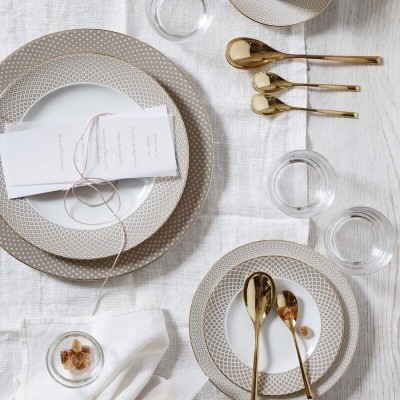 Piatto piano 27 cm Carreau Beige [638d75f0]