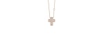 Collana Croce in oro rosa con diamanti [099df6ef]