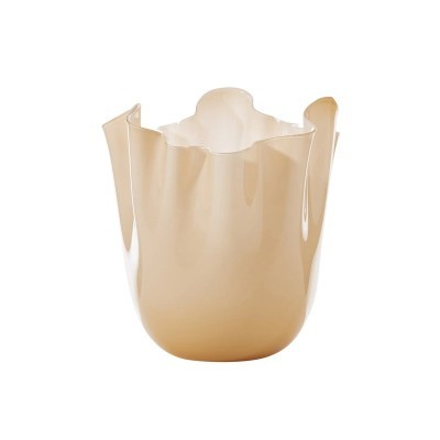 Vaso Fazzoletto Opalino Pesca/Lattimo H 24 cm [0d3a21dc]