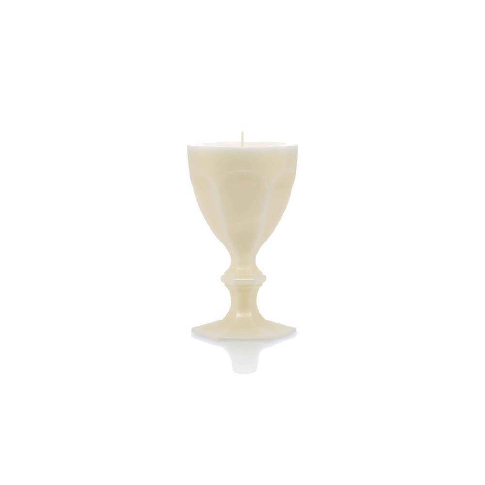 Candela bicchiere Harcourt Avorio 20 cm [a3111840]