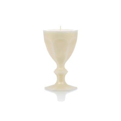 Candela bicchiere Harcourt Avorio 20 cm [a3111840]