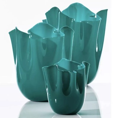 Vaso Fazzoletto Opalino Paraiba H.31 cm [d1e81415]