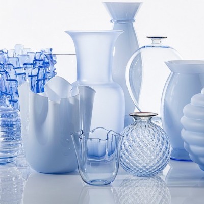 Vaso Opalino Iceberg H. 30 cm [7fdb02a8]