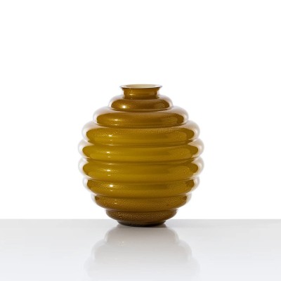 Vaso Deco Te foglia Oro / Pagliesco 24,5 cm [0f129967]