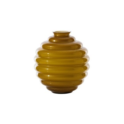 Vaso Deco Te foglia Oro / Pagliesco 18 cm [c2d4c8be]