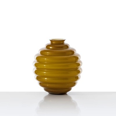 Vaso Deco Te foglia Oro / Pagliesco 18 cm [c2d4c8be]
