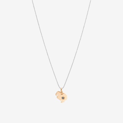 Charm Dodo oro rosa 9kt 1 Zaffiro Blu [55cf37e2]