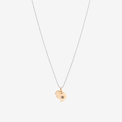 Charm Dodo oro rosa 9kt 1 Zaffiro Blu [55cf37e2]