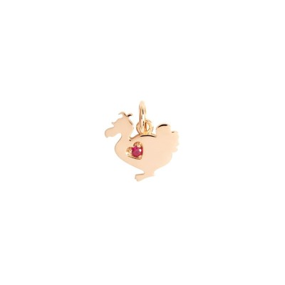 Charm Lady oro rosa 9kt 1 Rubino [cec0d0b1]