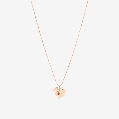 Charm Lady oro rosa 9kt 1 Rubino [a0fb52b8]