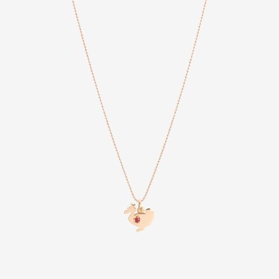 Charm Lady oro rosa 9kt 1 Rubino [a0fb52b8]