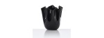 Vaso Fazzoletto Opalino Nero H. 31 cm [f6f9501d]