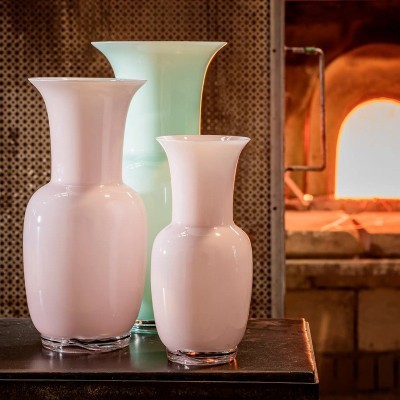 Vaso Opalino Rosa Cipria H. 36 cm [6208153d]