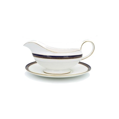 Salsiera con sottopiatto Aynsley Jubilee Blu [b1121b85]
