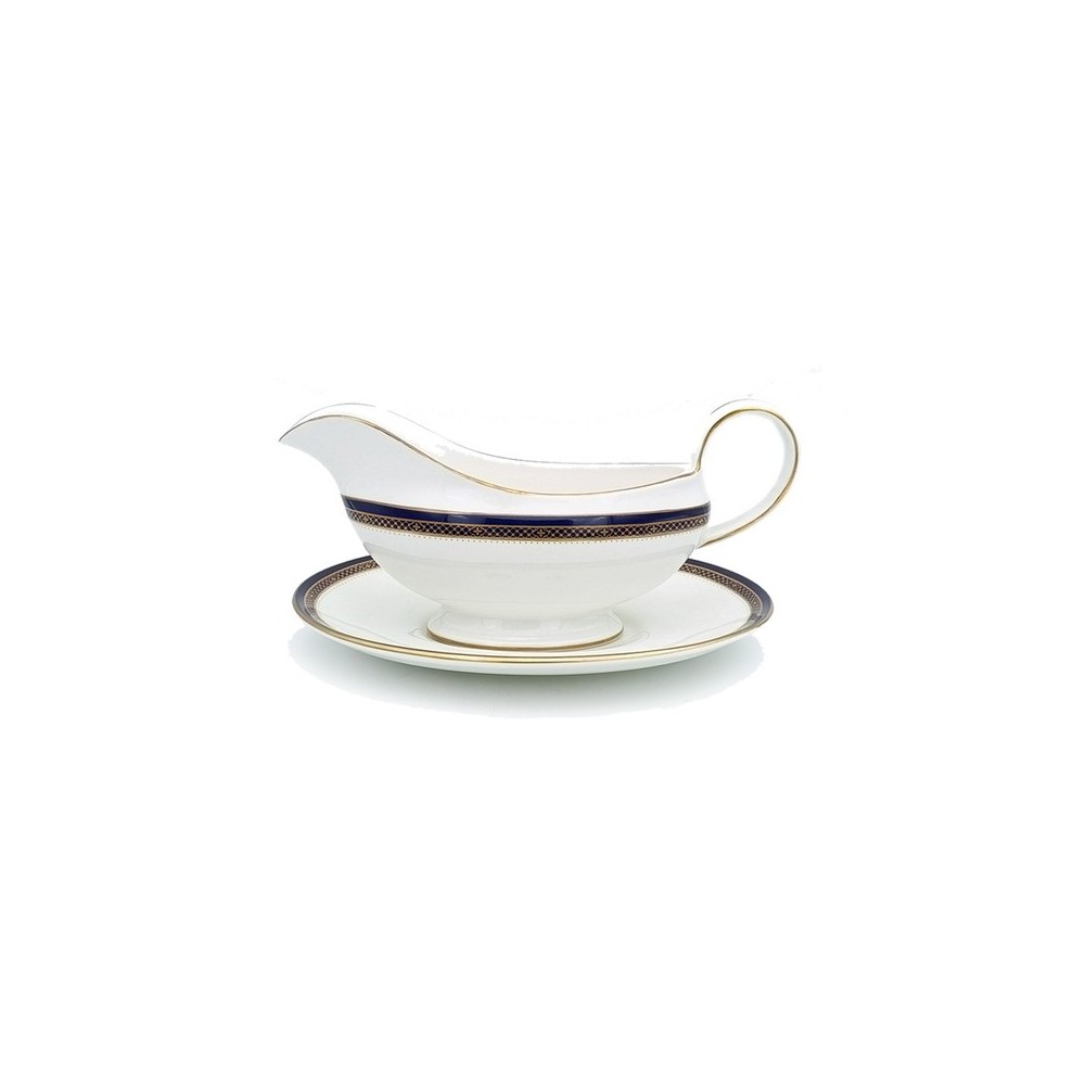 Salsiera con sottopiatto Aynsley Jubilee Blu [b1121b85]