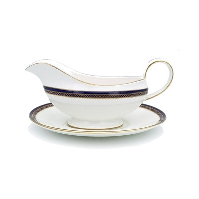 Salsiera con sottopiatto Aynsley Jubilee Blu [68345888]