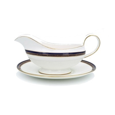 Salsiera con sottopiatto Aynsley Jubilee Blu [68345888]