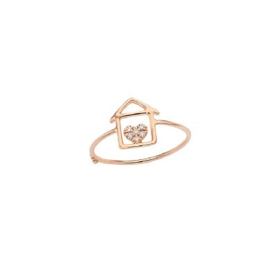 Anello cassetta cuore e diamanti [c45fcbd7]