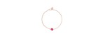 Bracciale Cuore oro rosa & Rubino sintetico [bf2ad804]