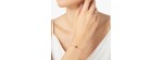 Bracciale Cuore oro rosa & Rubino sintetico [d1115a0d]