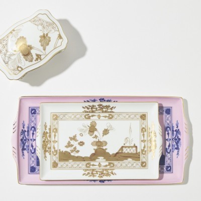Vassoio rettangolare con manici Azalea [a7a51263]