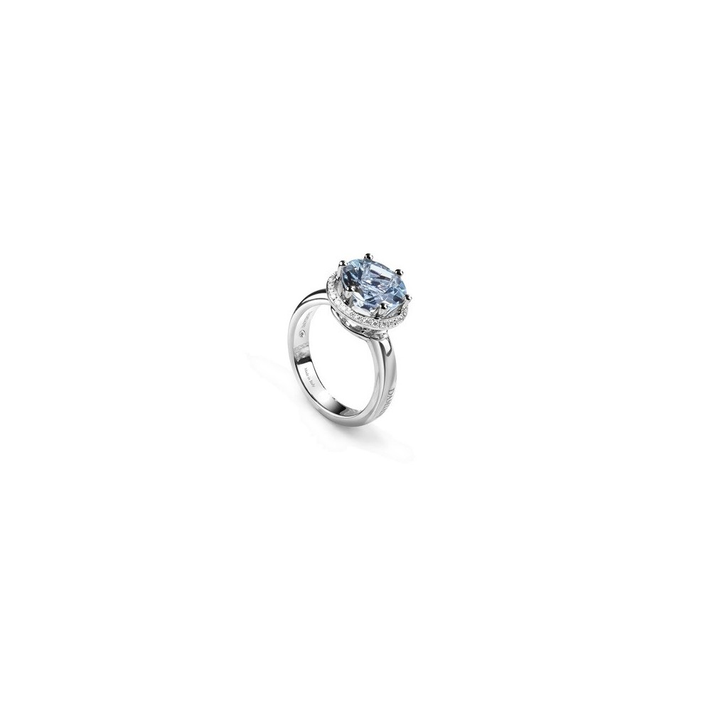 Anello Minou oro diamanti e acquamarina [d2ad46b0]