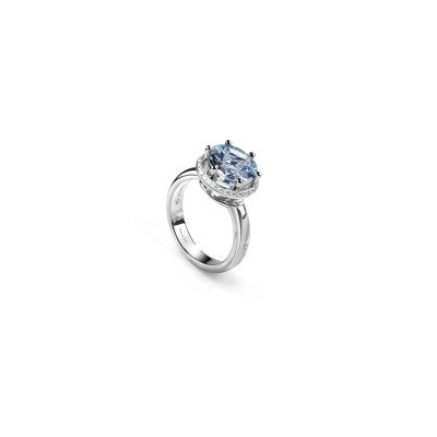 Anello Minou oro diamanti e acquamarina [d2ad46b0]
