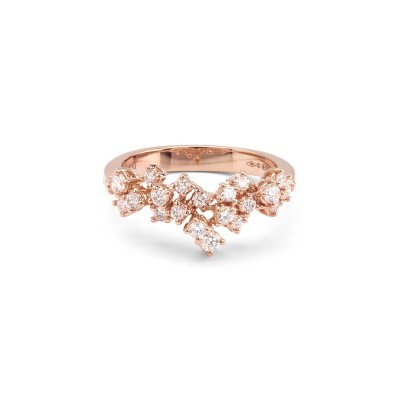 Anello Mimosa oro rosa con diamanti [fd319529]