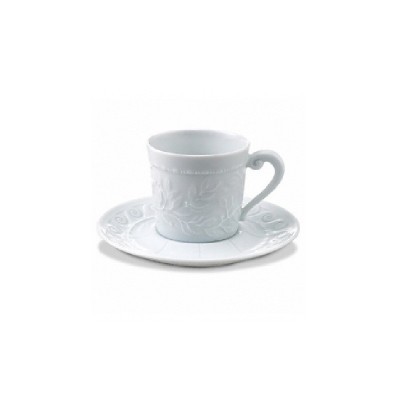 Tazza caffè con piattino Louvre Bianco [0e31e571]