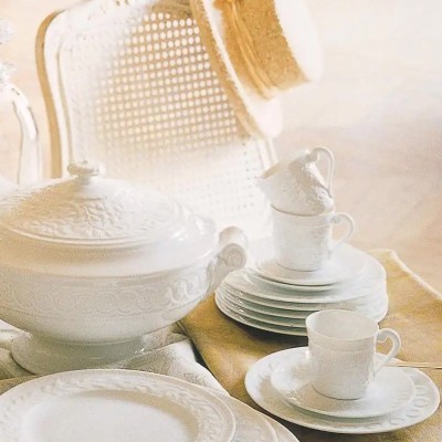 Tazza caffè con piattino Louvre Bianco [600a6778]