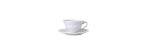 Tazza tè con piattino Louvre Bianco [6f578d94]