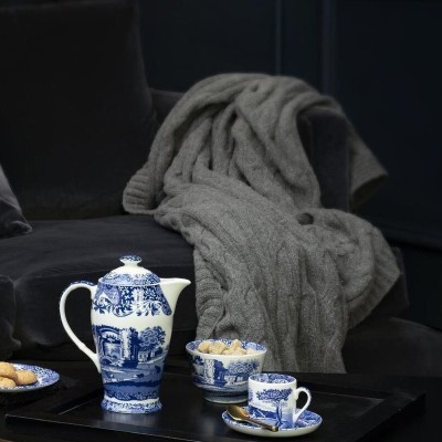 Tazza e piattino da caffè Blue Italian [f2e0eb22]