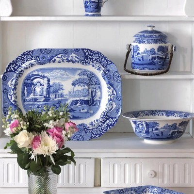 Vassoio Spode Blue Italian 200° anniversario [5452a47a]