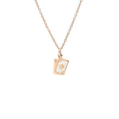 Ciondolo Carte Oro rosa & Smalto [1a235199]