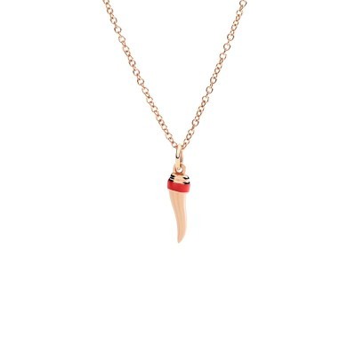 Ciondolo Corno Oro rosa & Smalto [268863f3]