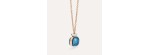 Collana con pendente Nudo Mini Topazio Blu London [f39085f8]