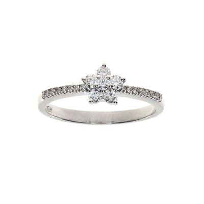 Anello Simboli oro bianco e diamanti [1094376c]