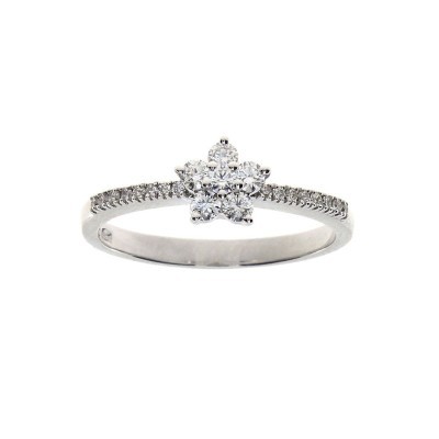 Anello Simboli oro bianco e diamanti [1094376c]