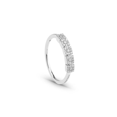 Anello Bagliori oro bianco e diamanti [35747885]