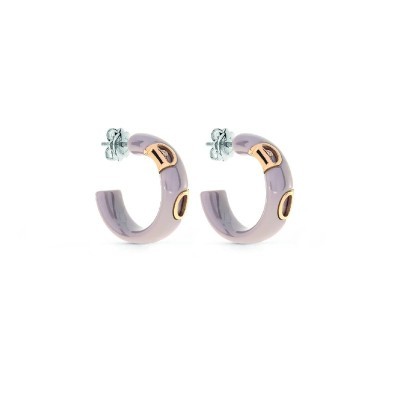 Orecchini D.Icon in Ceamica Cappuccino e Diamanti [43c56194]