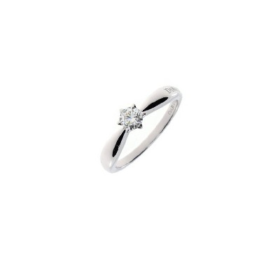 Anello Solitario Sei Tu oro bianco e diamanti [8d264296]