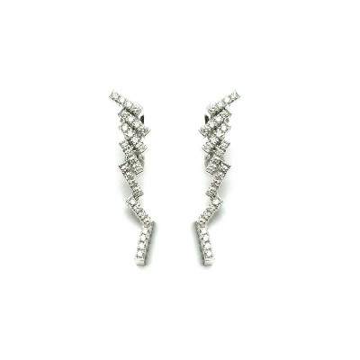 Orecchini Charme oro bianco e diamanti [43950b5f]