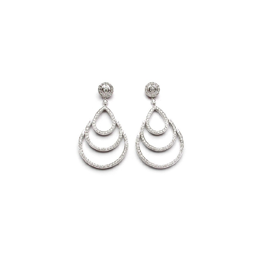Orecchini Eclisse oro bianco e diamanti [0d38c8fd]